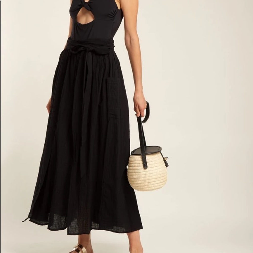 Mara Hoffman Nicola tie waist black skirt - S